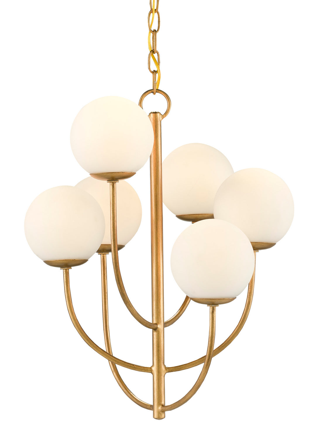 Six Light Chandelier from the Sunnylands collection in Brass finish