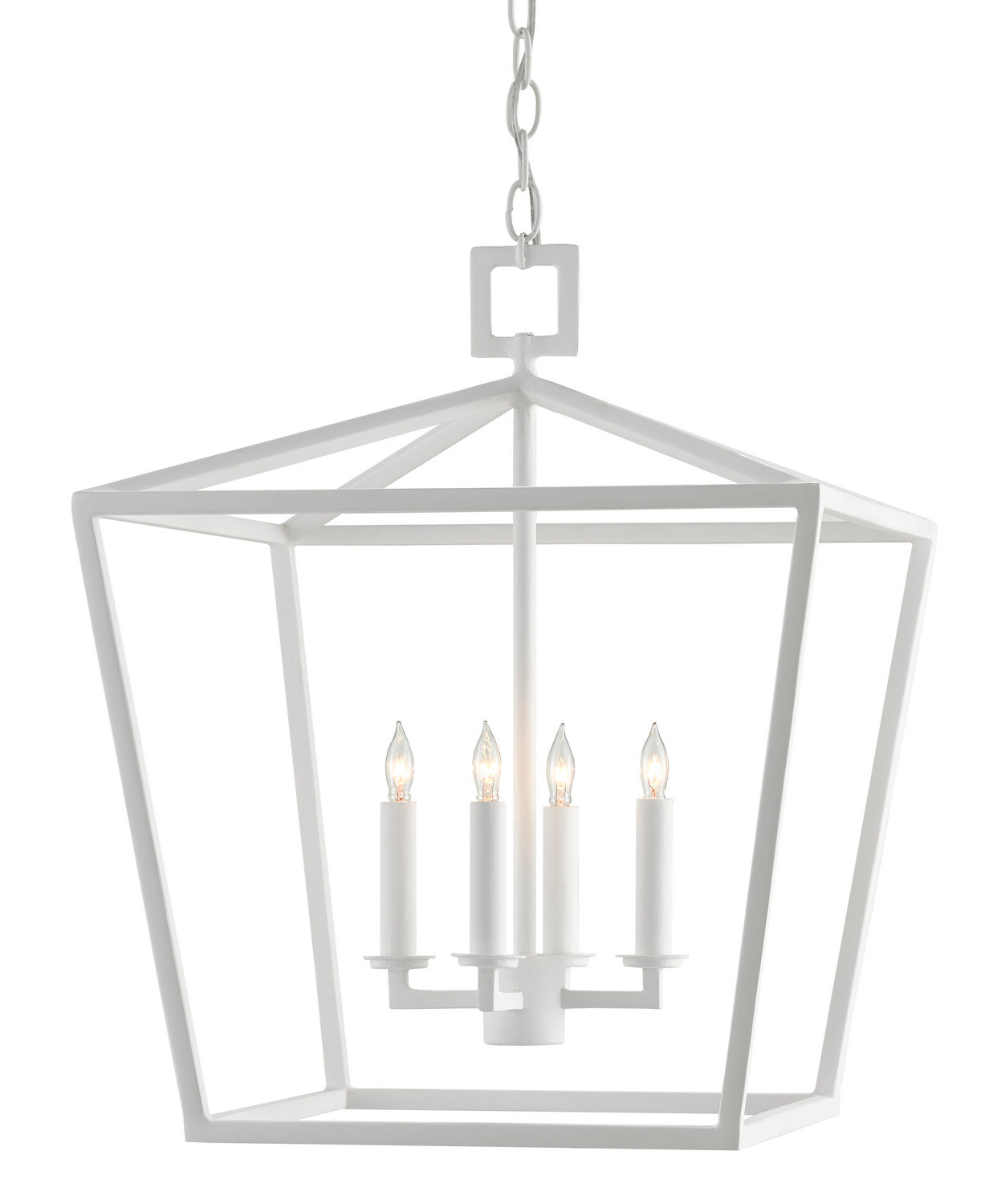 Four Light Lantern from the Denison collection in Gesso White finish