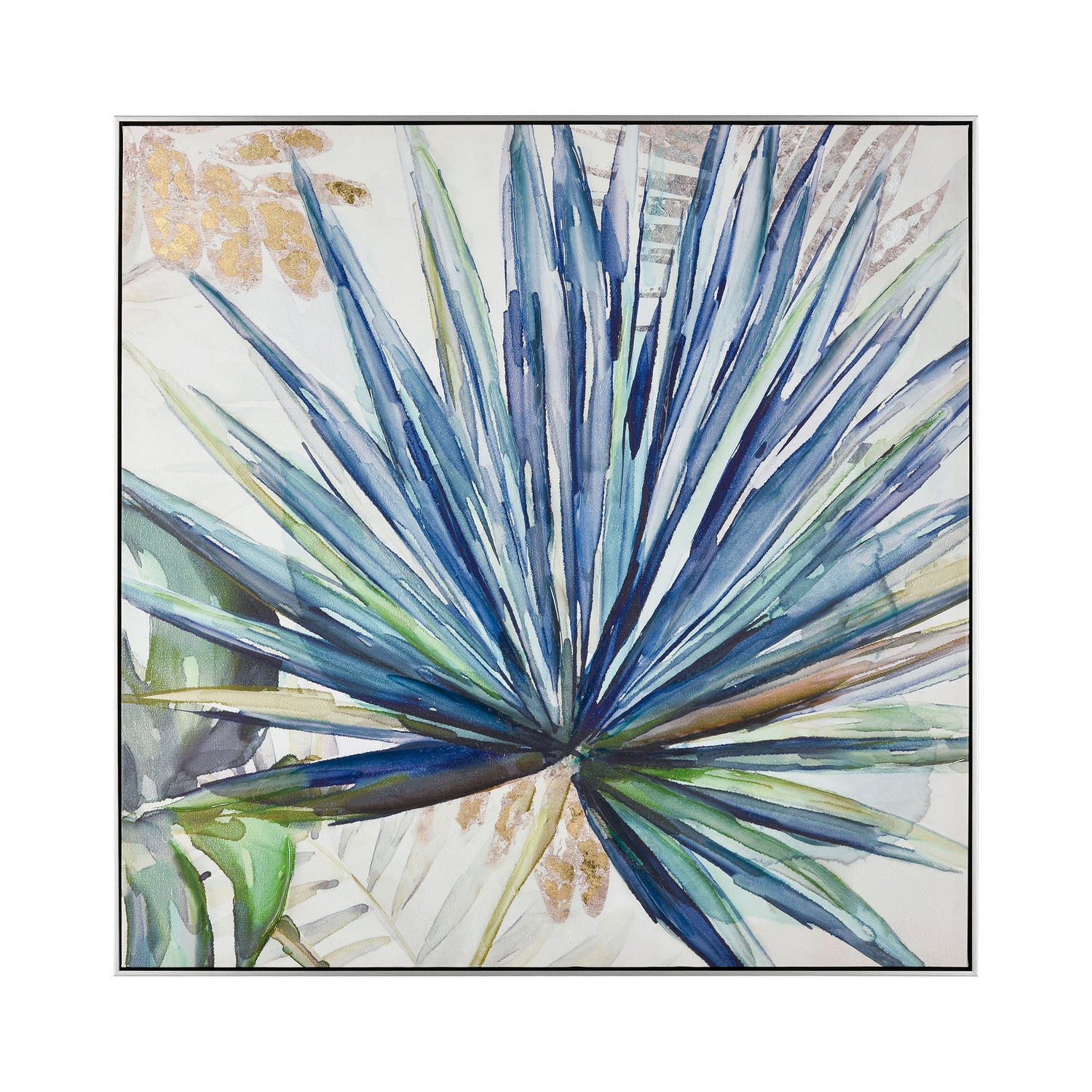 ELK Home - S0016-8160 - Wall Art - Garden Palm - Blue