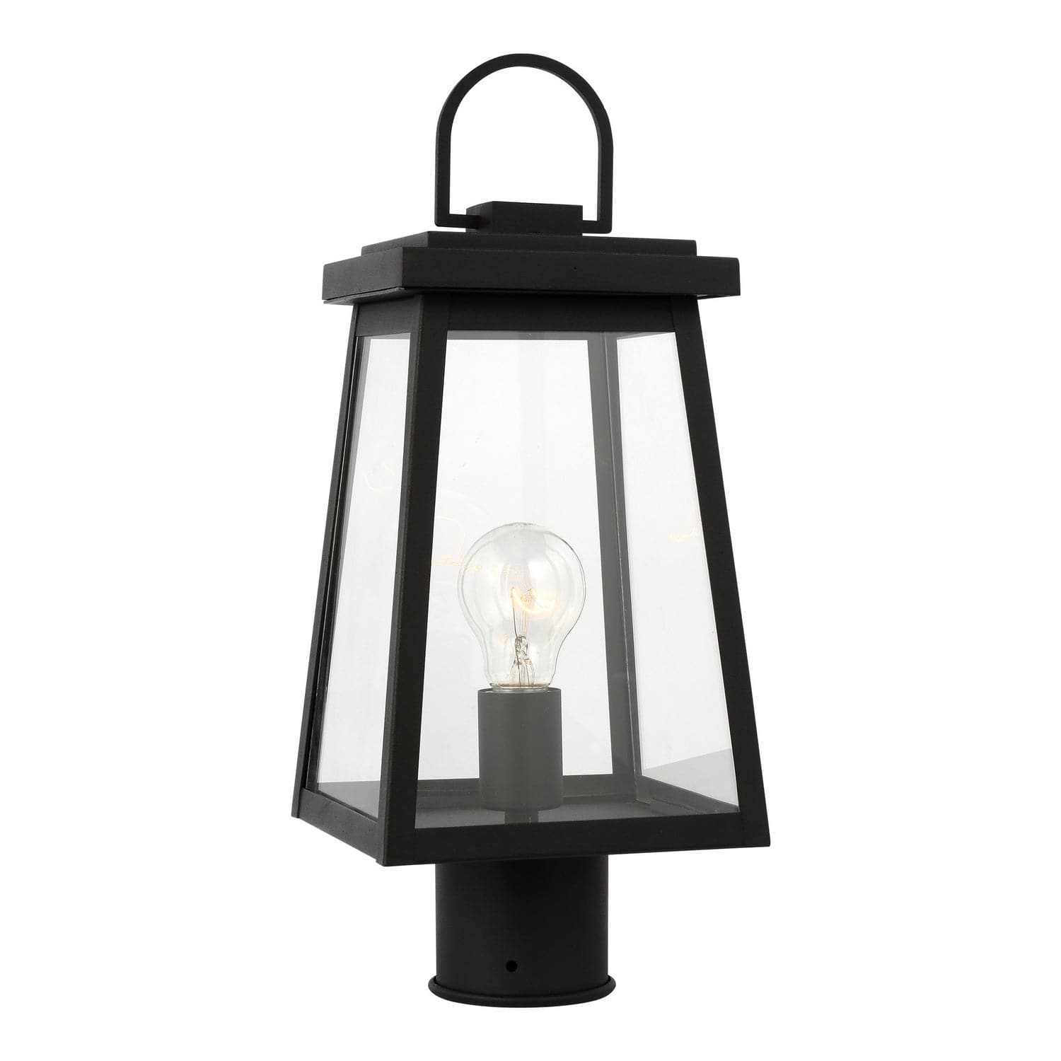 Visual Comfort Studio - 8248401EN3-12 - One Light Outdoor Post Lantern - Founders - Black
