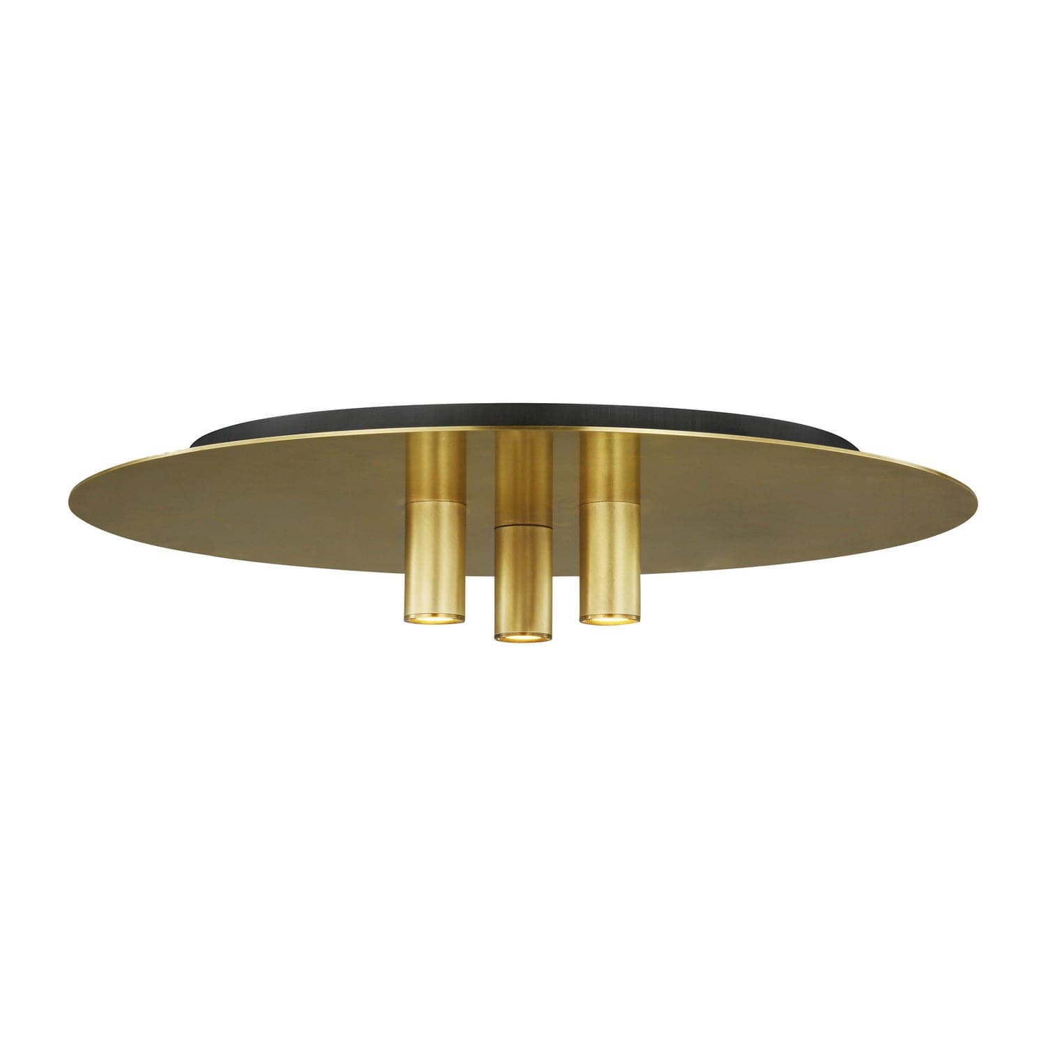 Visual Comfort Modern - 700FMPNT16NB-LED930 - LED Flush Mount - Ponte - Natural Brass