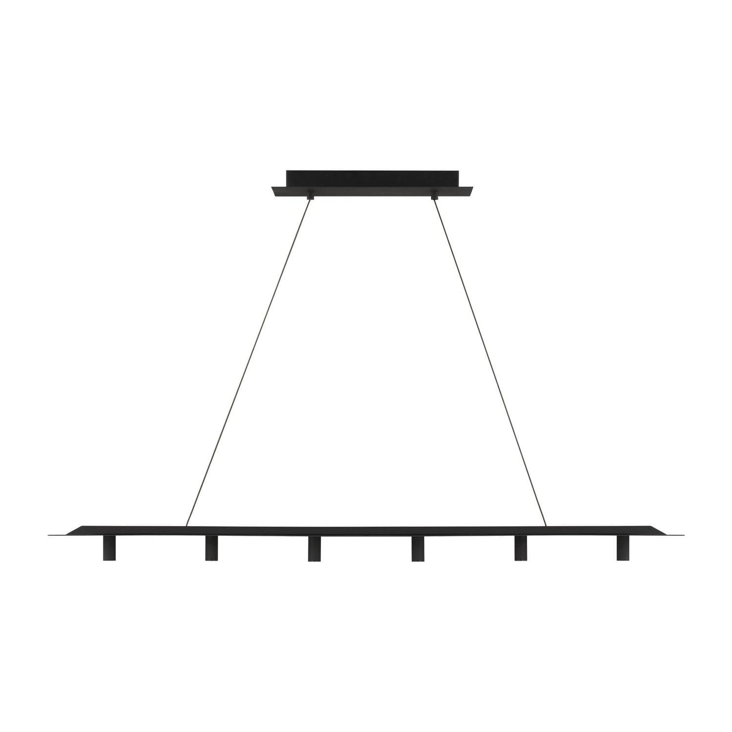 Visual Comfort Modern - 700LSPNT50B-LED930-277 - LED Linear Suspension - Ponte - Nightshade Black