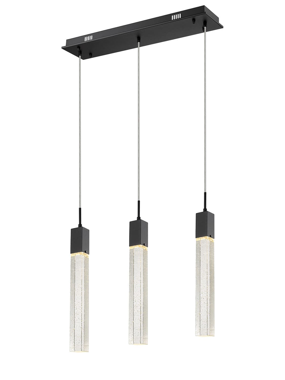 Avenue Lighting - HF1900-3-GL-BK - Three Light Pendant - The Original Glacier Avenue - Black