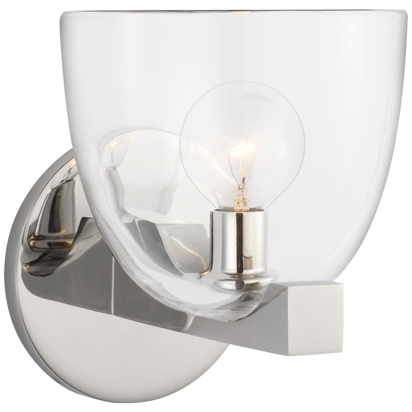 LED Wall Sconce from the Carola collection in Polished Nickel finish