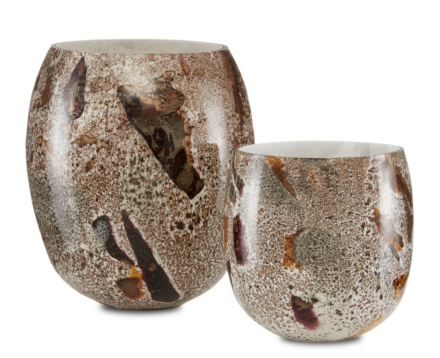 Vase from the Bora collection in Brown Speckle finish