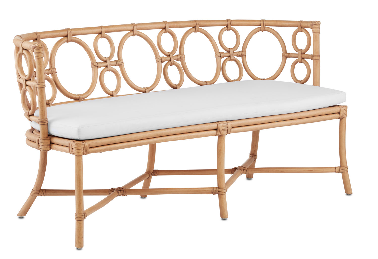Bench from the Tegal collection in Rattan/Natural finish