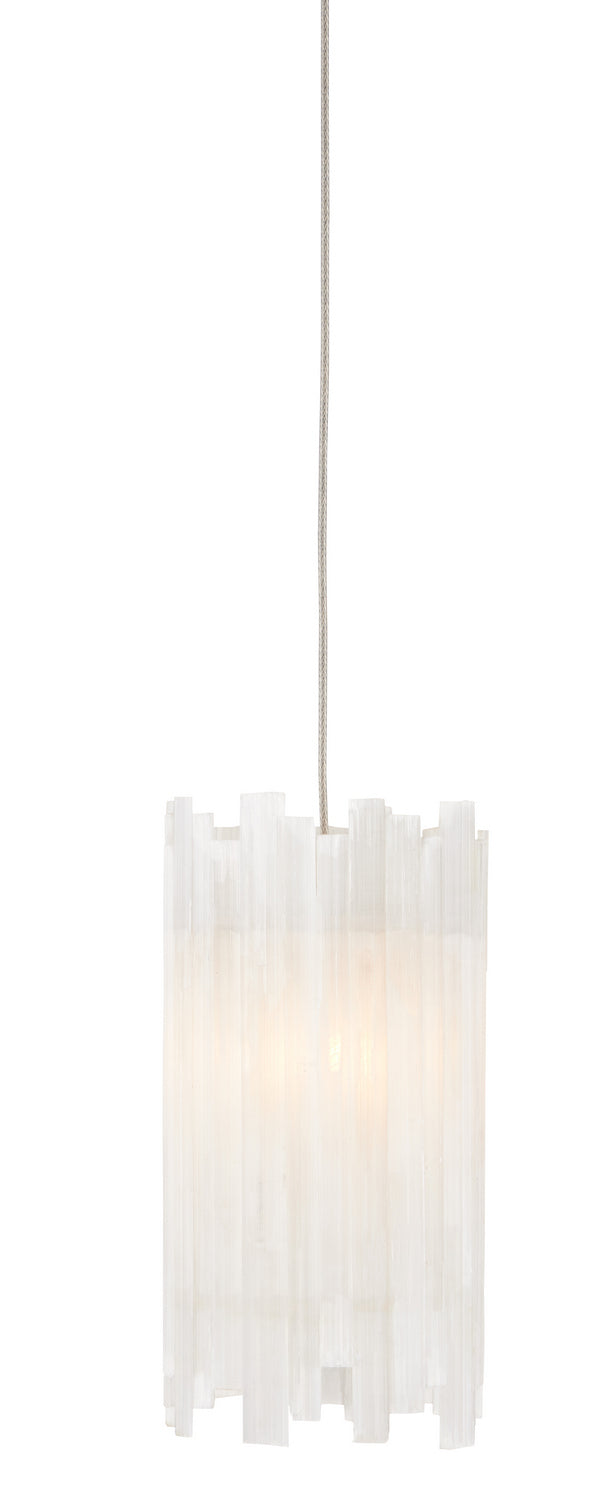 One Light Pendant from the Escenia collection in Natural/Painted Silver finish