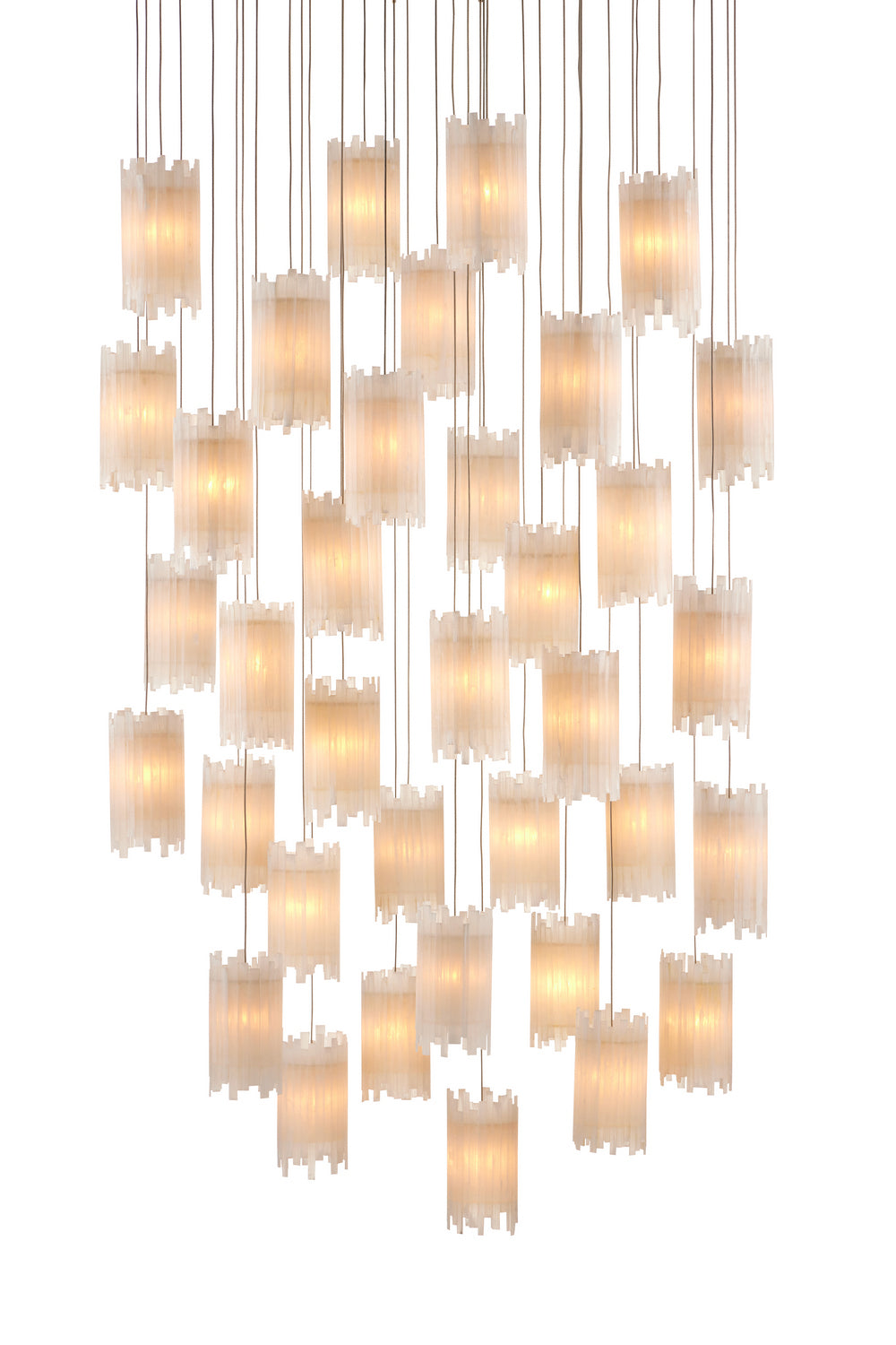 36 Light Pendant from the Escenia collection in Natural/Painted Silver finish