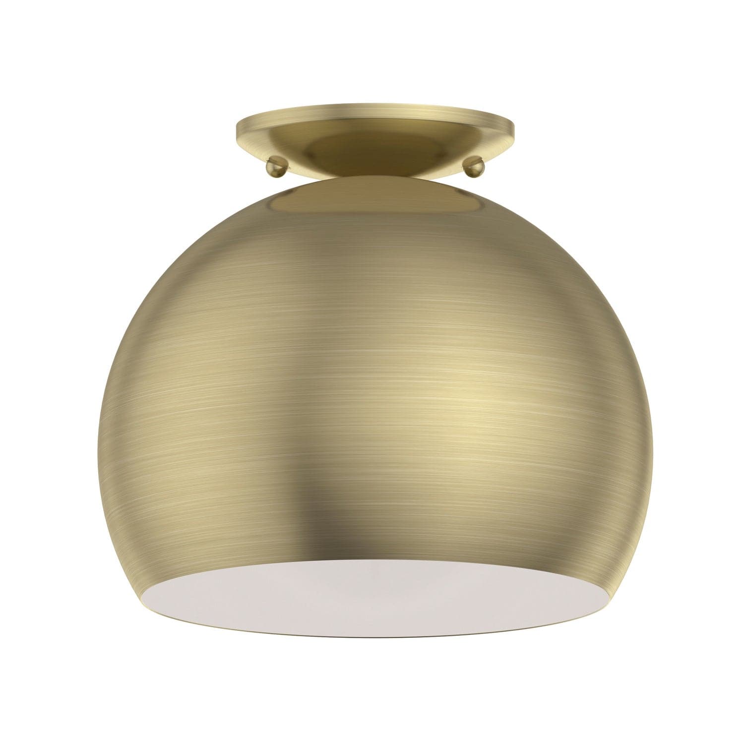 Livex Lighting - 40800-01 - One Light Flush Mount - Piedmont - Antique Brass