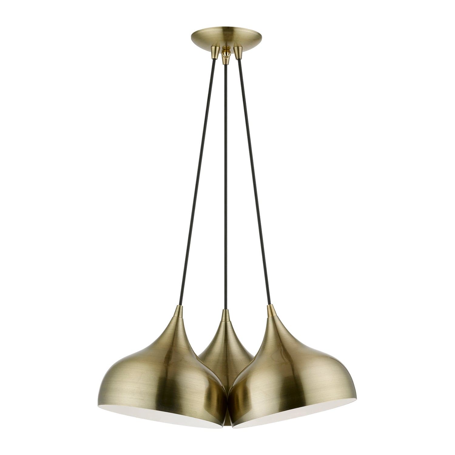 Livex Lighting - 40983-01 - Three Light Pendant - Amador - Antique Brass