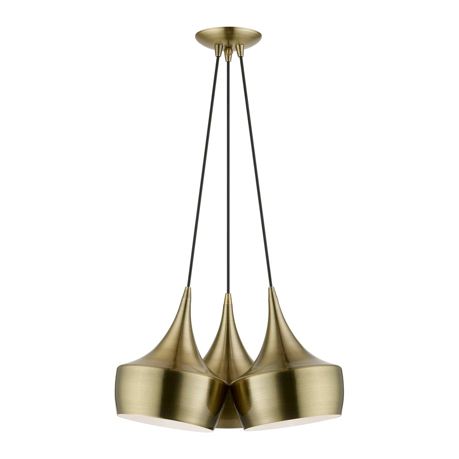 Livex Lighting - 40993-01 - Three Light Pendant - Waldorf - Antique Brass