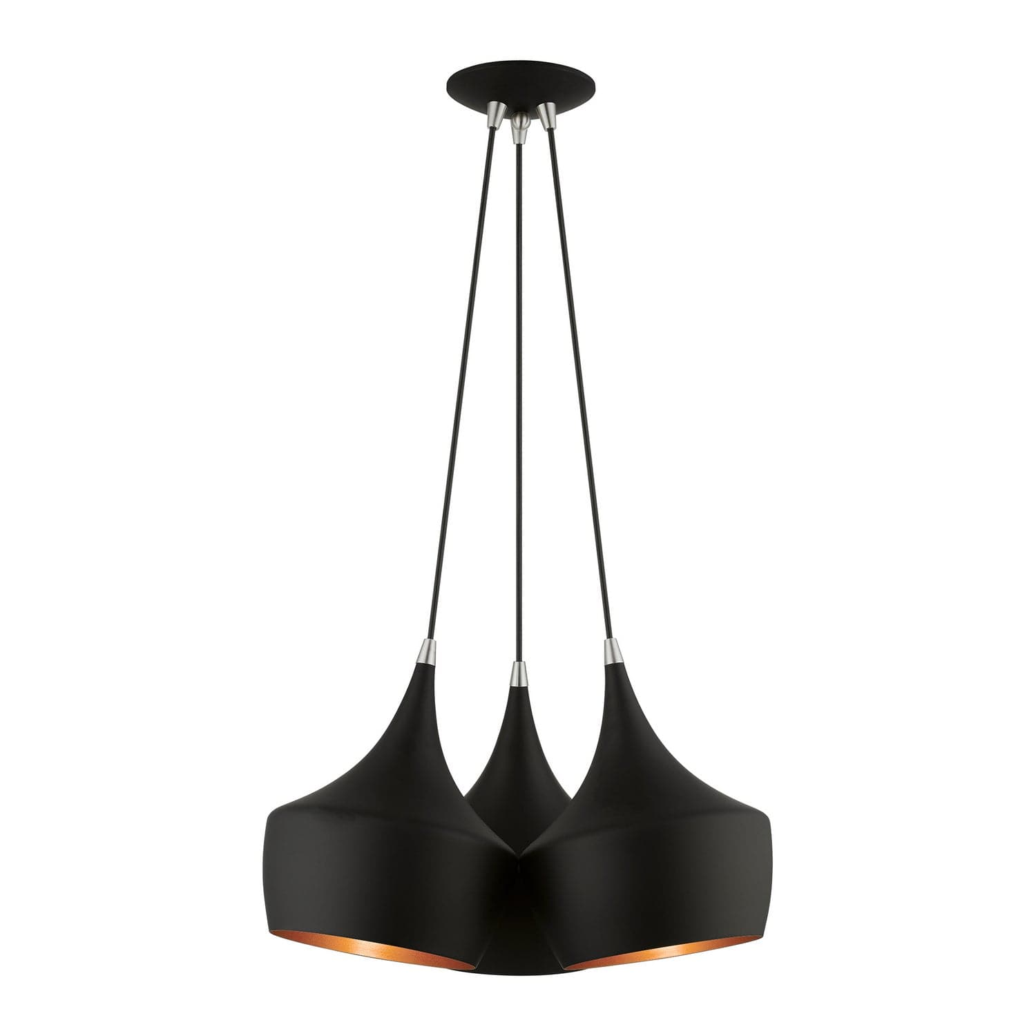 Livex Lighting - 41083-04 - Three Light Pendant - Waldorf - Black