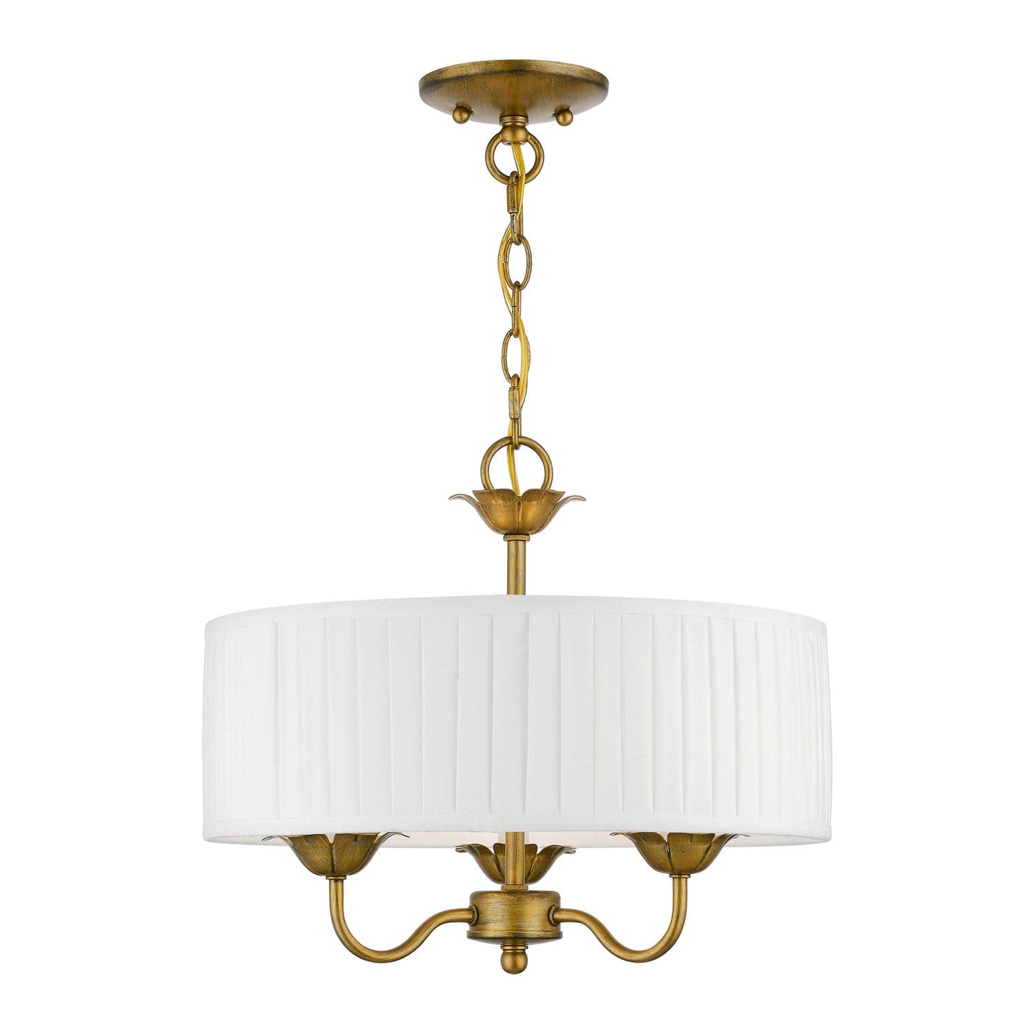 Livex Lighting - 41773-48 - Three Light Pendant - Edinburgh - Antique Gold Leaf