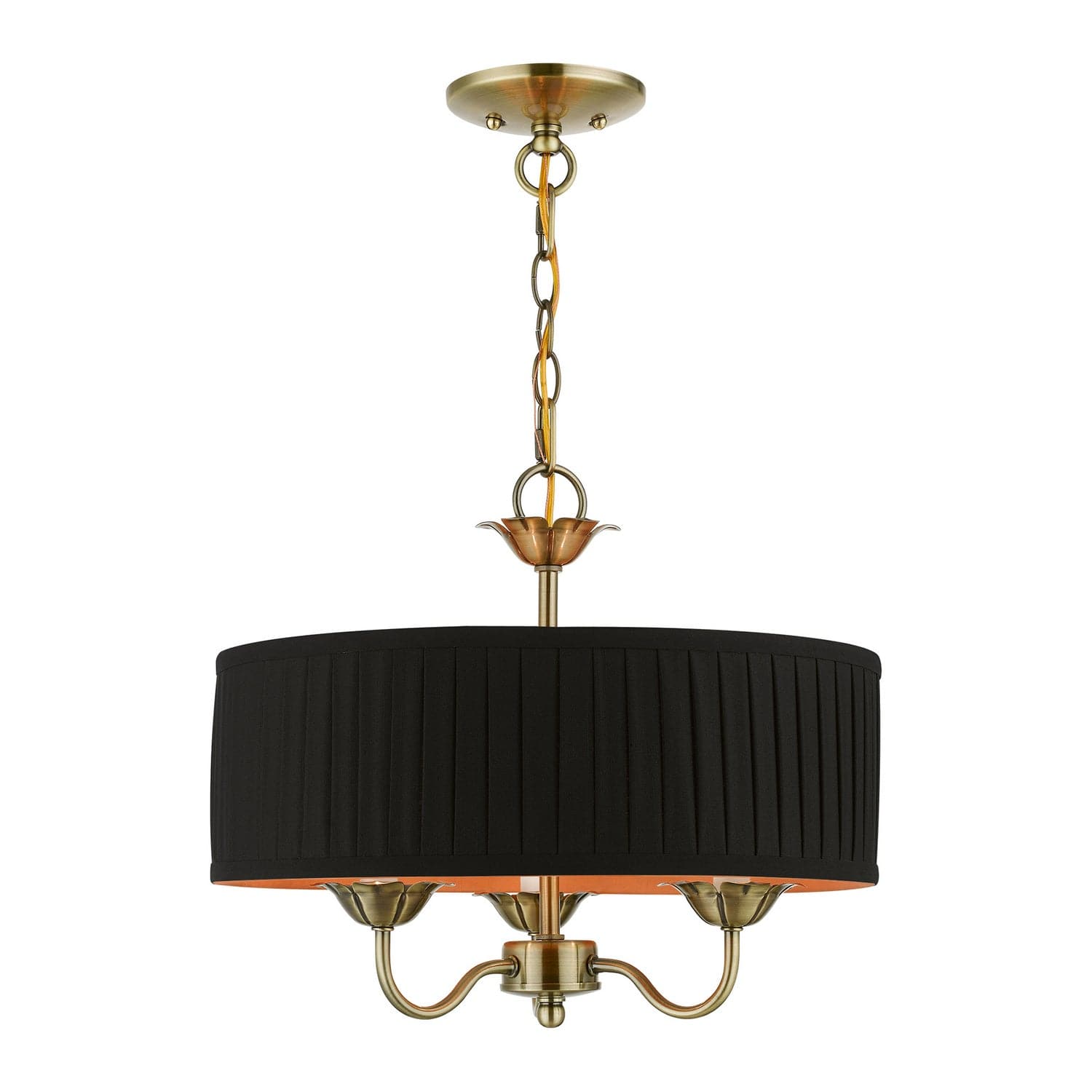 Livex Lighting - 41863-01 - Three Light Pendant - Harrington - Antique Brass