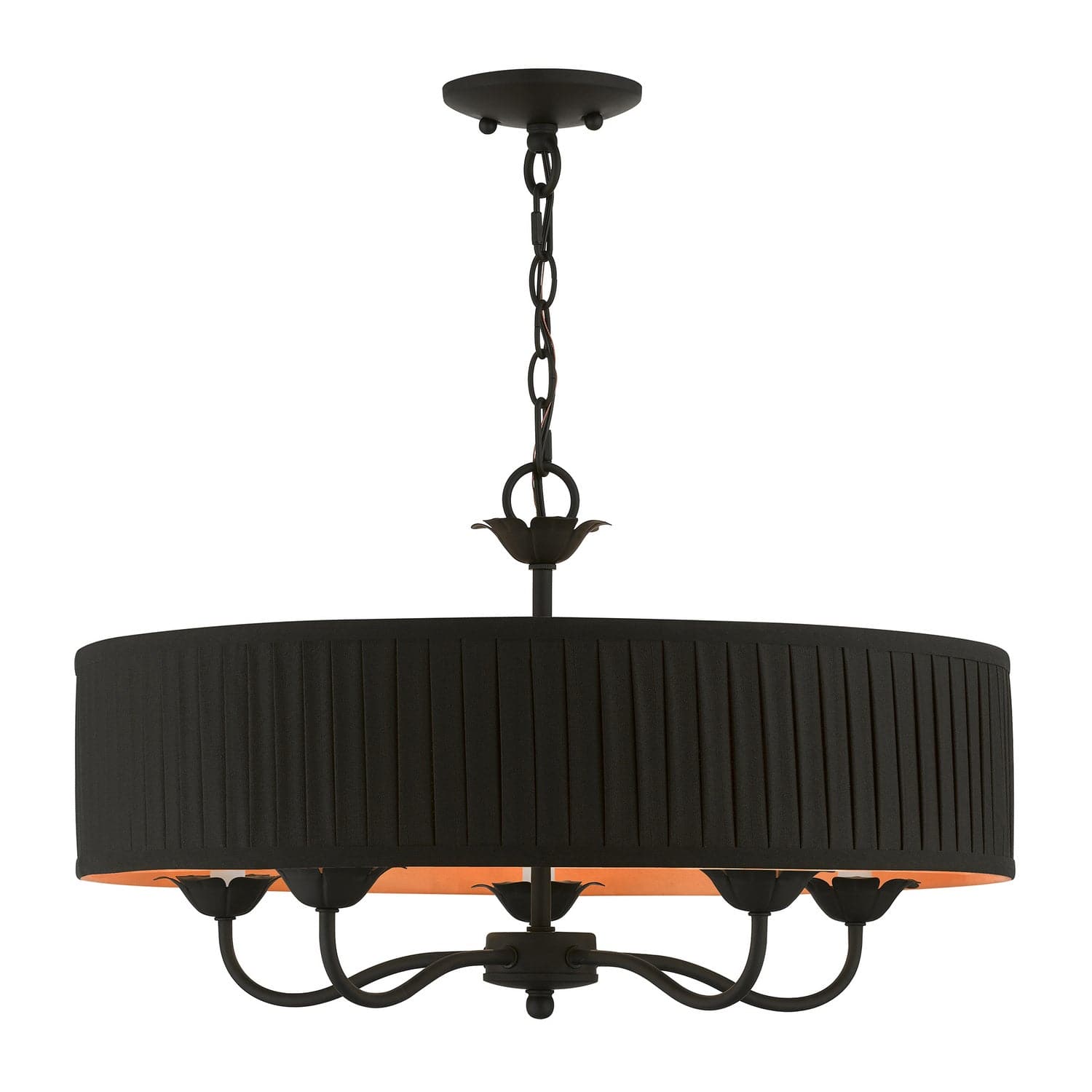 Livex Lighting - 41865-04 - Five Light Pendant - Harrington - Black