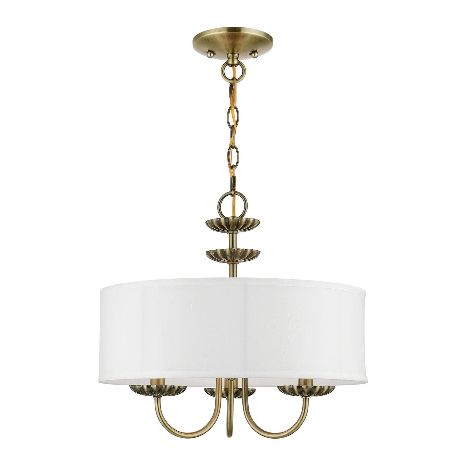 Livex Lighting - 42983-01 - Three Light Pendant - Brookdale - Antique Brass