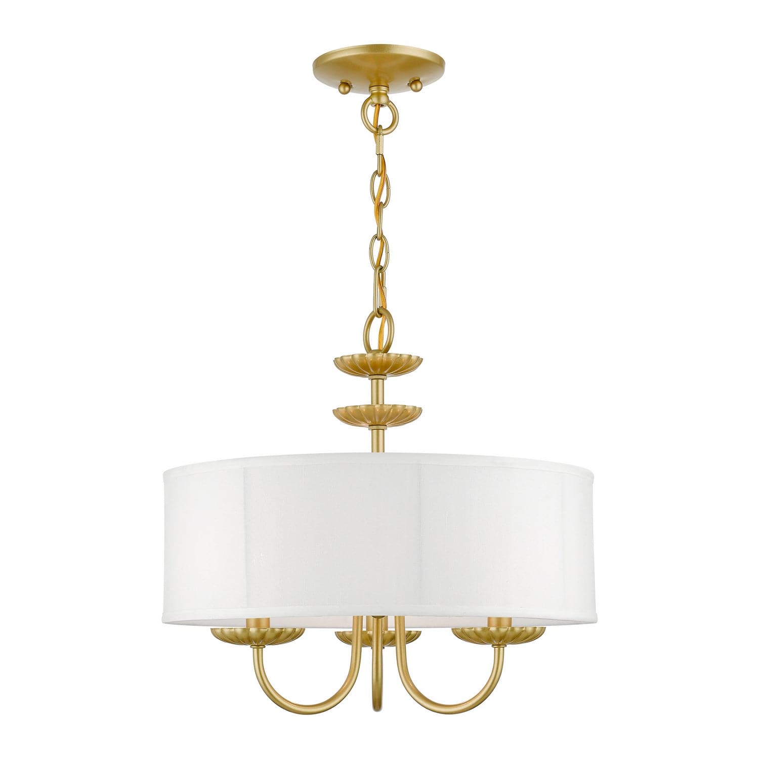 Livex Lighting - 42983-33 - Three Light Pendant - Brookdale - Soft Gold