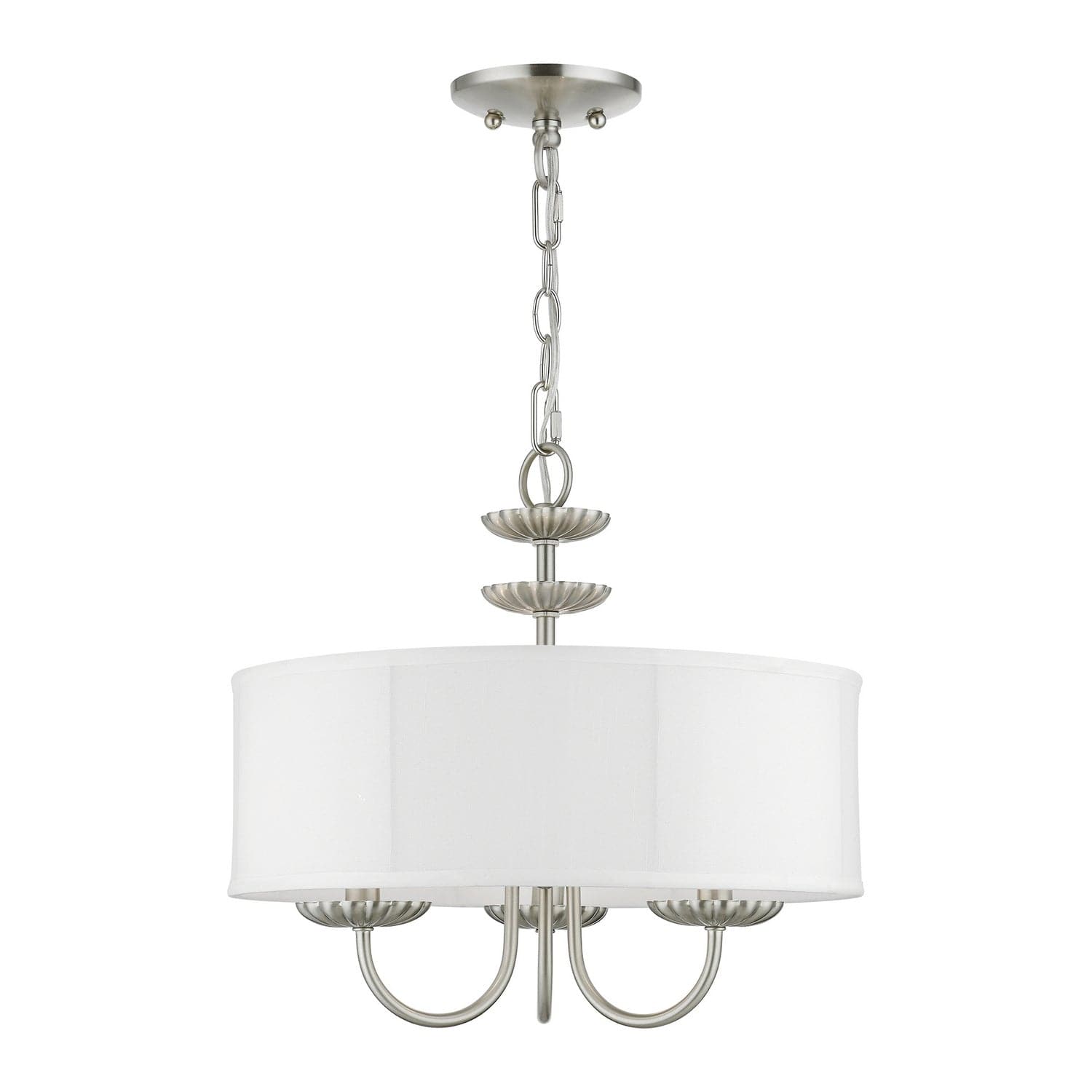 Livex Lighting - 42983-91 - Three Light Pendant - Brookdale - Brushed Nickel