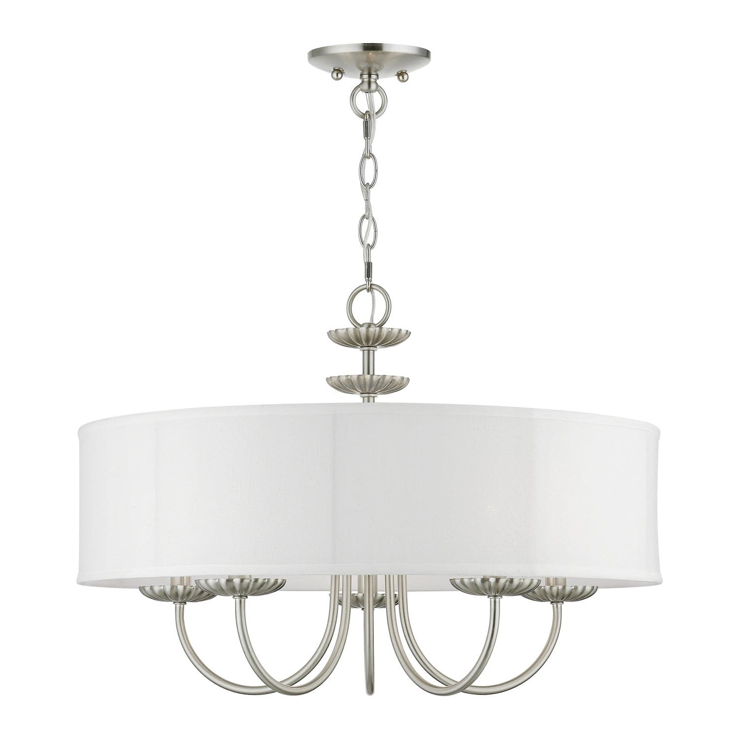 Livex Lighting - 42985-91 - Five Light Pendant - Brookdale - Brushed Nickel