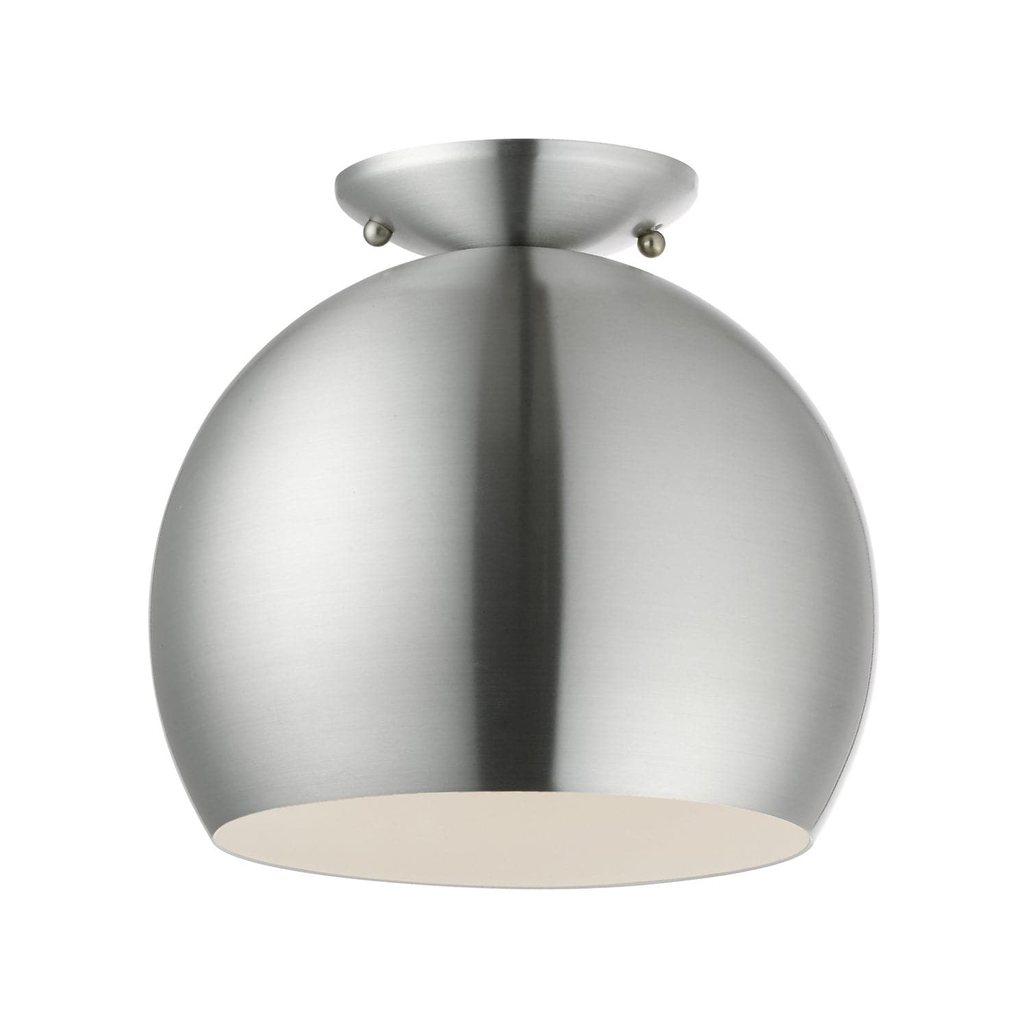 Livex Lighting - 43390-66 - One Light Semi-Flush Mount - Piedmont - Brushed Aluminum