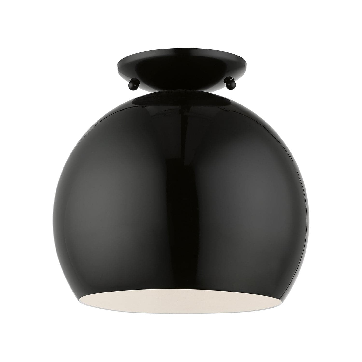 Livex Lighting - 43390-68 - One Light Semi-Flush Mount - Piedmont - Shiny Black