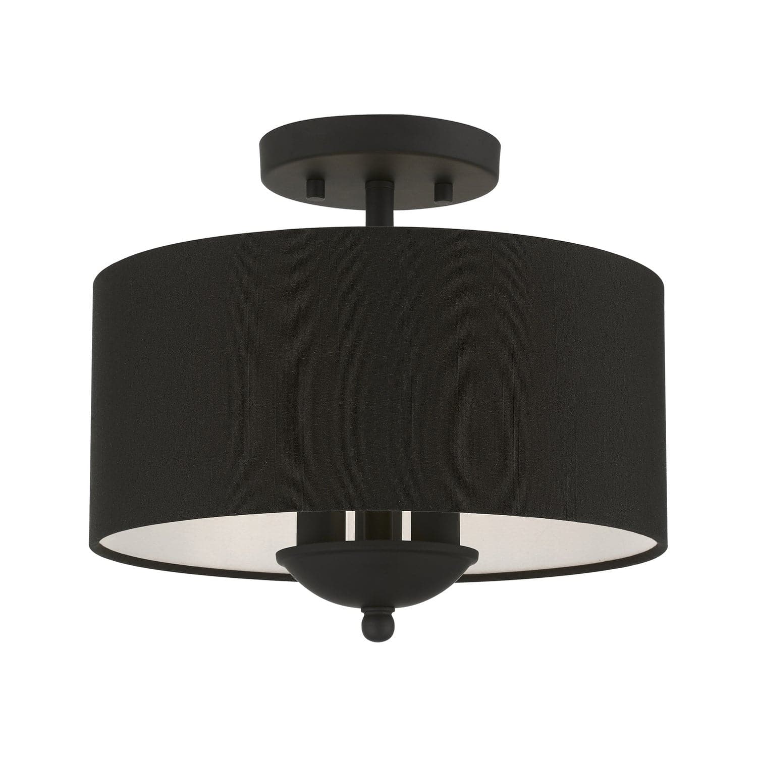 Livex Lighting - 43441-04 - Three Light Semi-Flush Mount - Bainbridge - Black