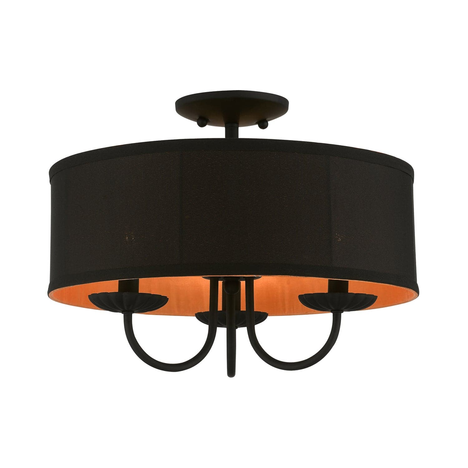 Livex Lighting - 45129-04 - Three Light Semi-Flush Mount - Winchester - Black