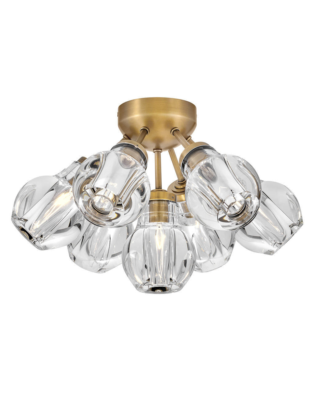 Fredrick Ramond - FR46951HBR - LED Semi-Flush Mount - Elise - Heritage Brass