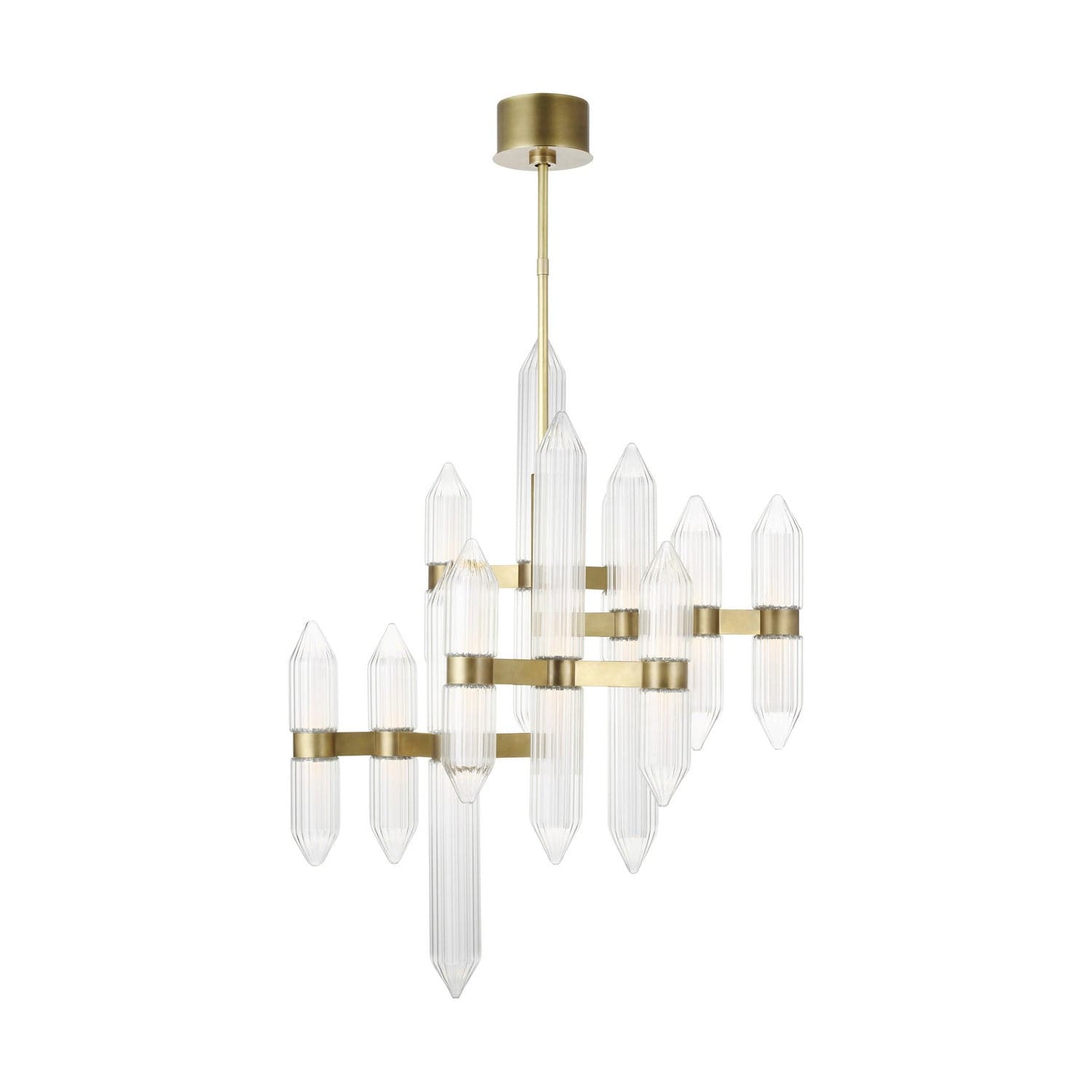 Visual Comfort Modern - 700LGSN31BR-LED927 - LED Chandelier - Langston - Plated Brass