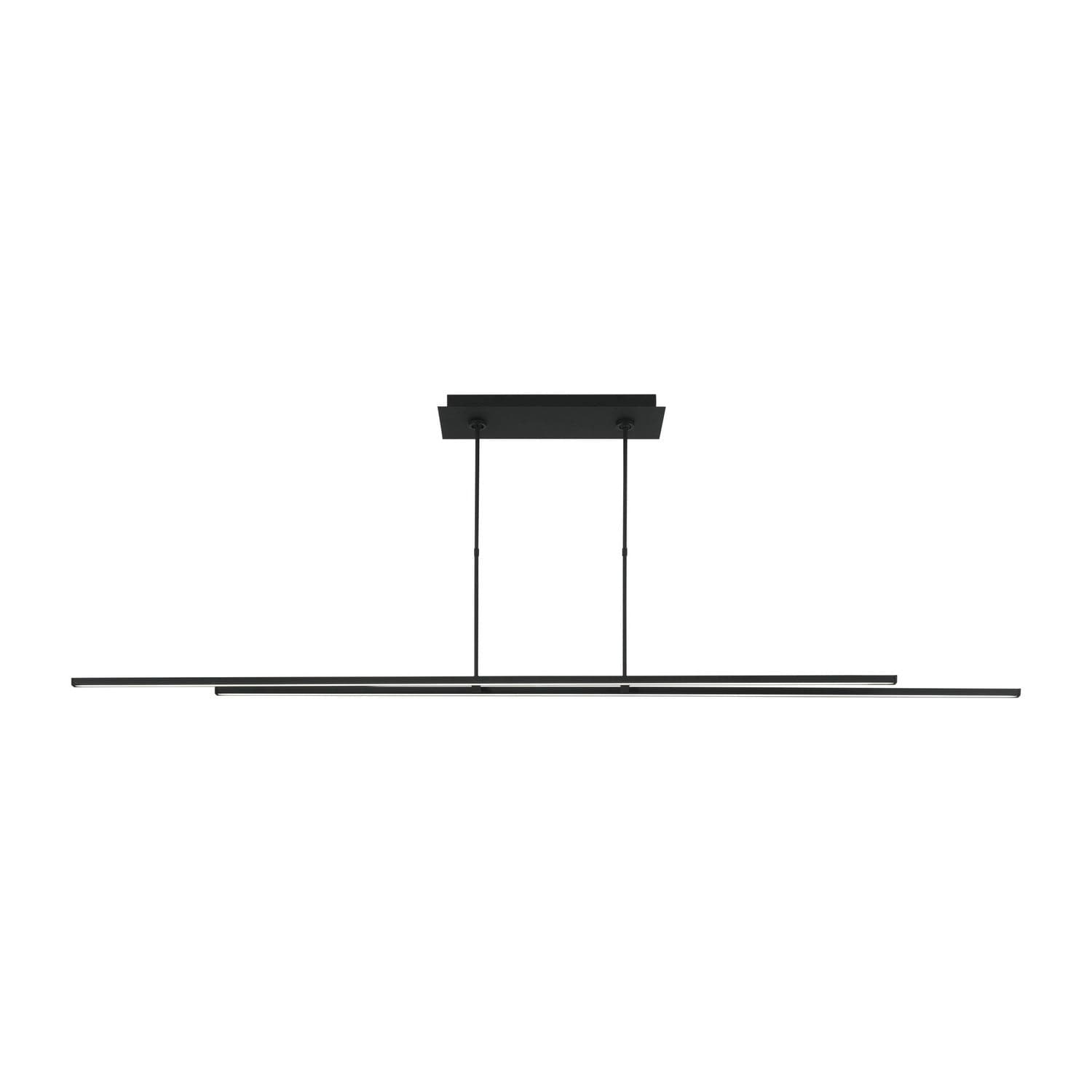 Visual Comfort Modern - 700LSSTG284B-LED927 - LED Linear Suspension - Stagger - Nightshade Black