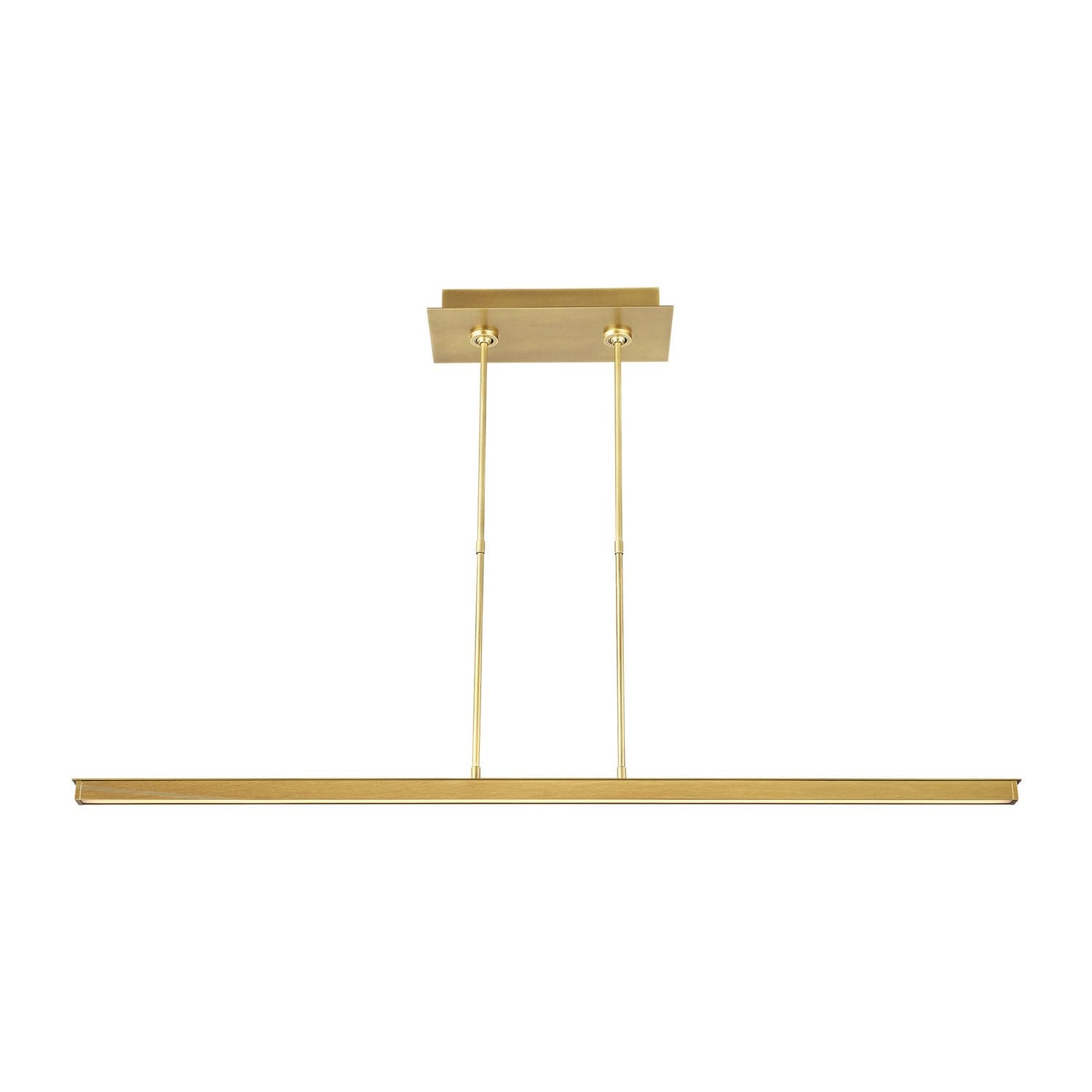 Visual Comfort Modern - 700LSSTG48NB-LED927 - LED Linear Suspension - Stagger - Natural Brass