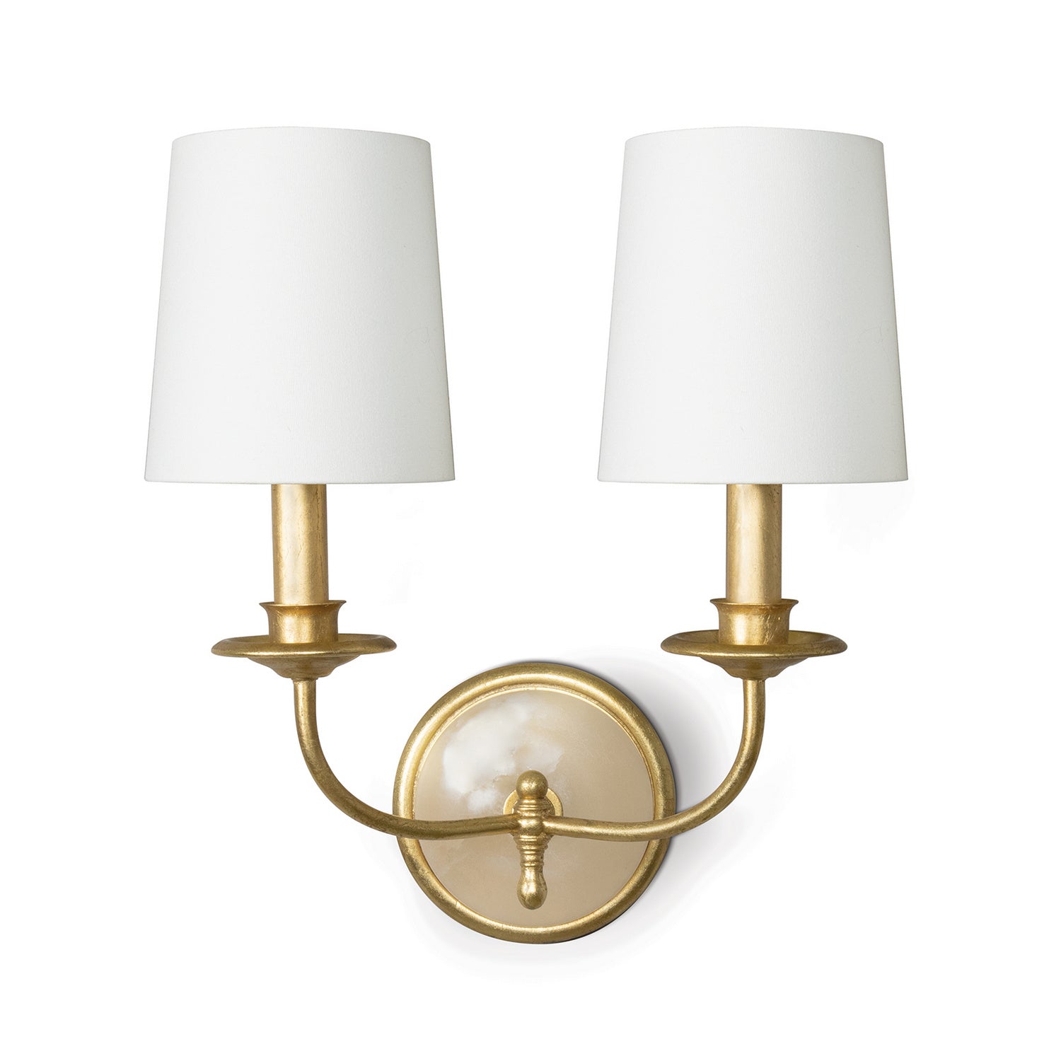Regina Andrew - 15-1166 - Two Light Wall Sconce - Fisher - Gold Leaf
