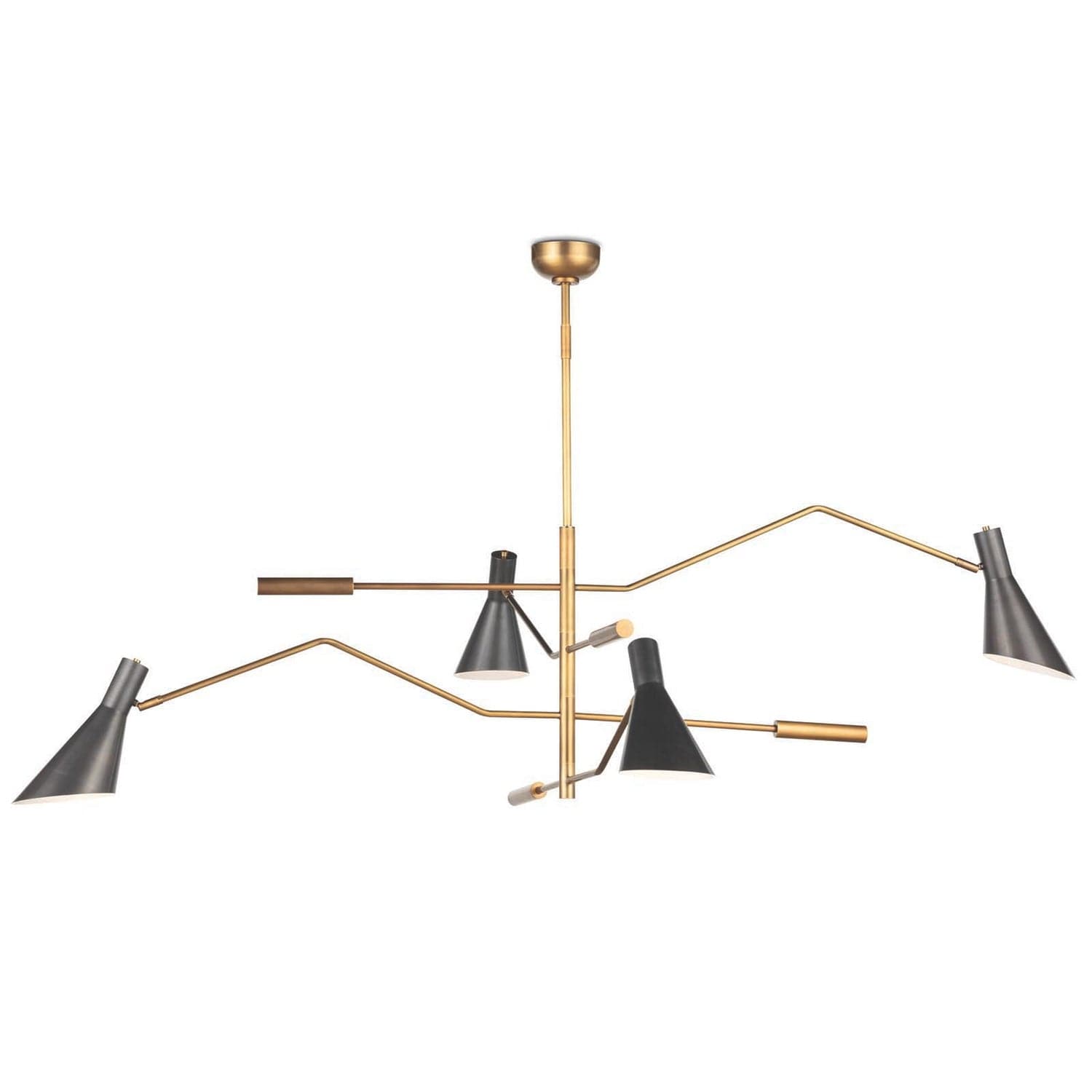 Regina Andrew - 16-1343BBNB - Four Light Chandelier - Spyder - Blackened Brass