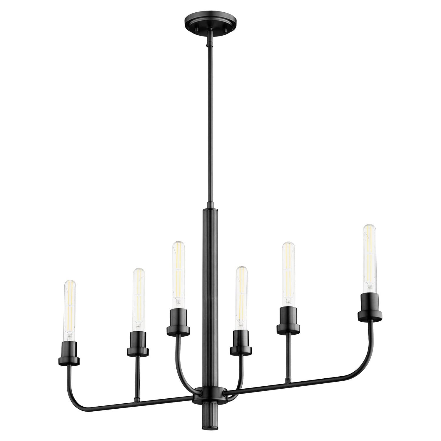 Quorum - 622-6-59 - Six Light Chandelier - Sheridan - Matte Black