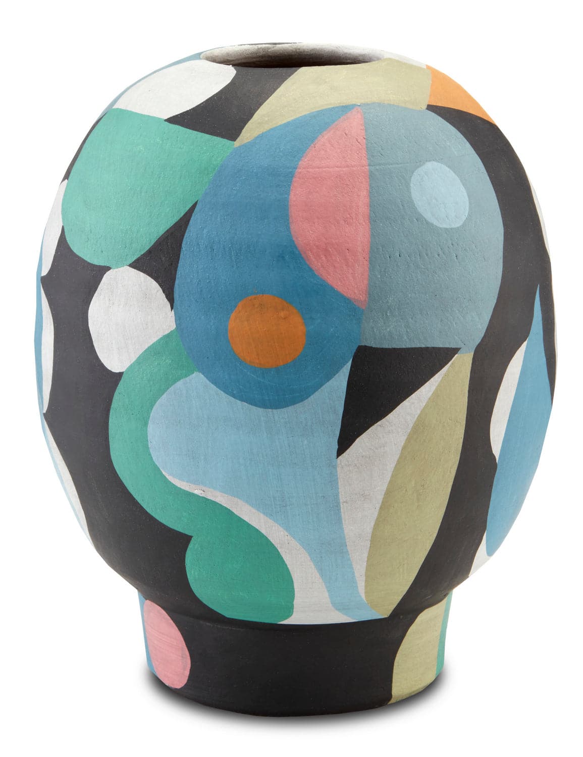 Vase from the So Nouveau collection in Blue/Green/Black/Yellow finish