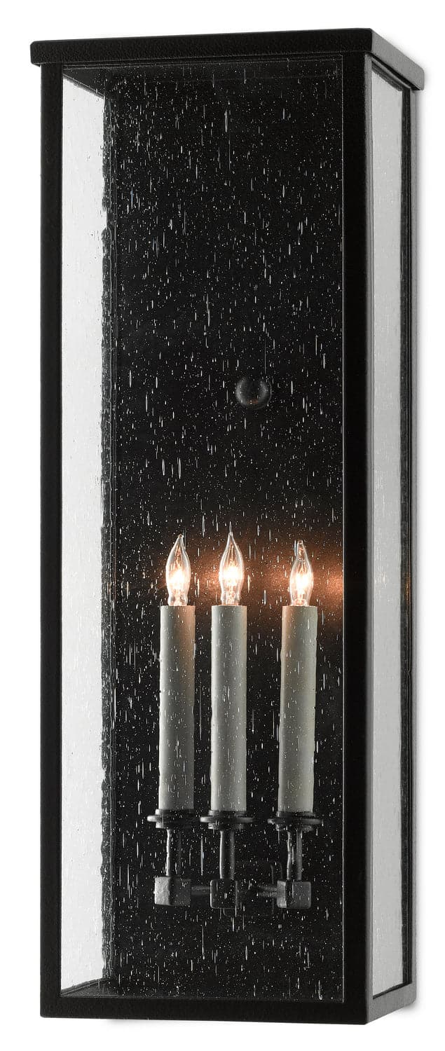 Three Light Wall Sconce from the Tanzy collection in Midnight finish