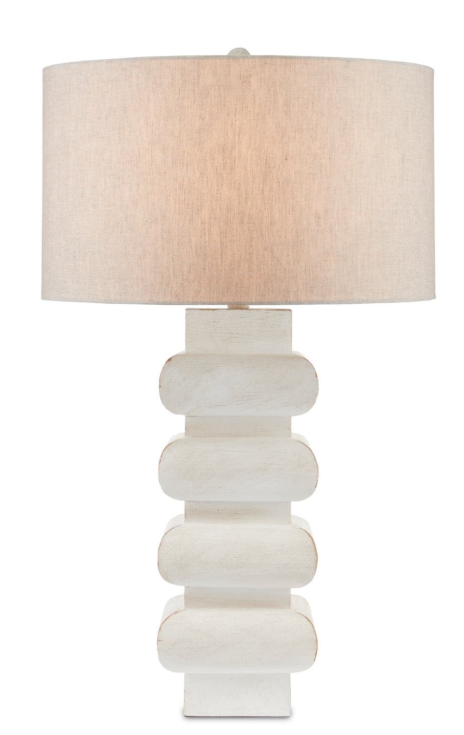 One Light Table Lamp from the Blondel collection in Whitewash/Antique Nickel finish