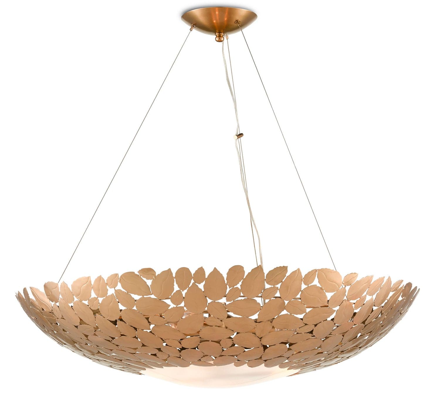 Three Light Chandelier from the Protean collection in Antique Brass/Frosted Glass finish