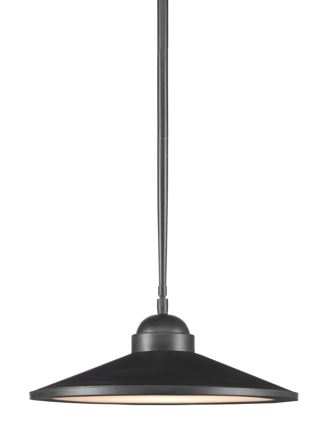 One Light Pendant from the Ditchley collection in Black Bronze/White finish