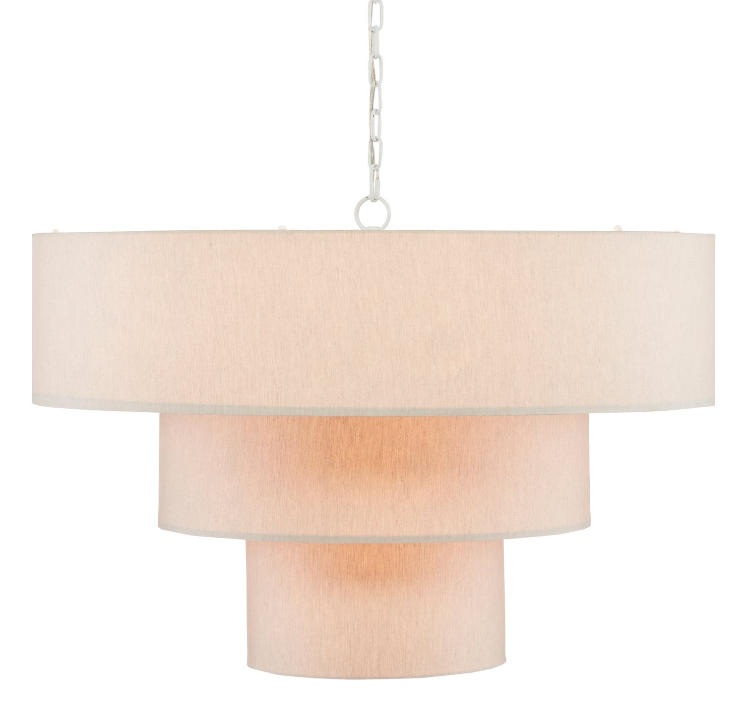 Nine Light Chandelier from the Livello collection in White/Linen finish
