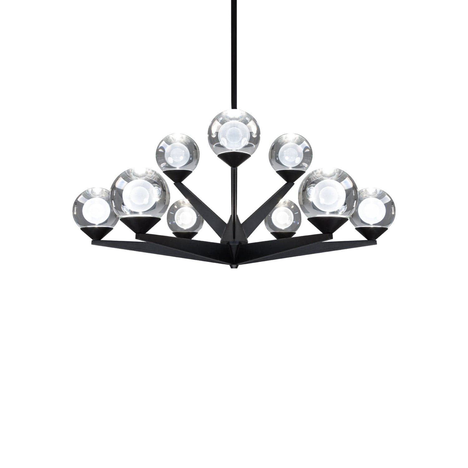 Modern Forms - PD-82027-BK - LED Chandelier - Double Bubble - Black