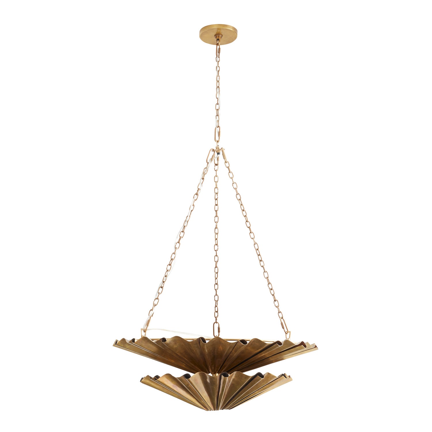Nine Light Chandelier from the Katya collection in Vintage Brass finish