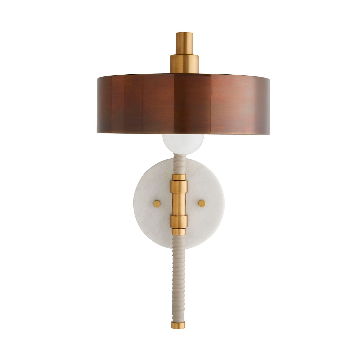 One Light Wall Sconce from the Aaron collection in Heritage Brass finish