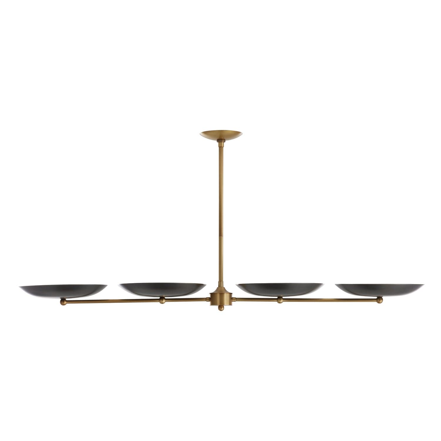 Arteriors - 89015 - Four Light Linear Chandelier - Griffith - Bronze