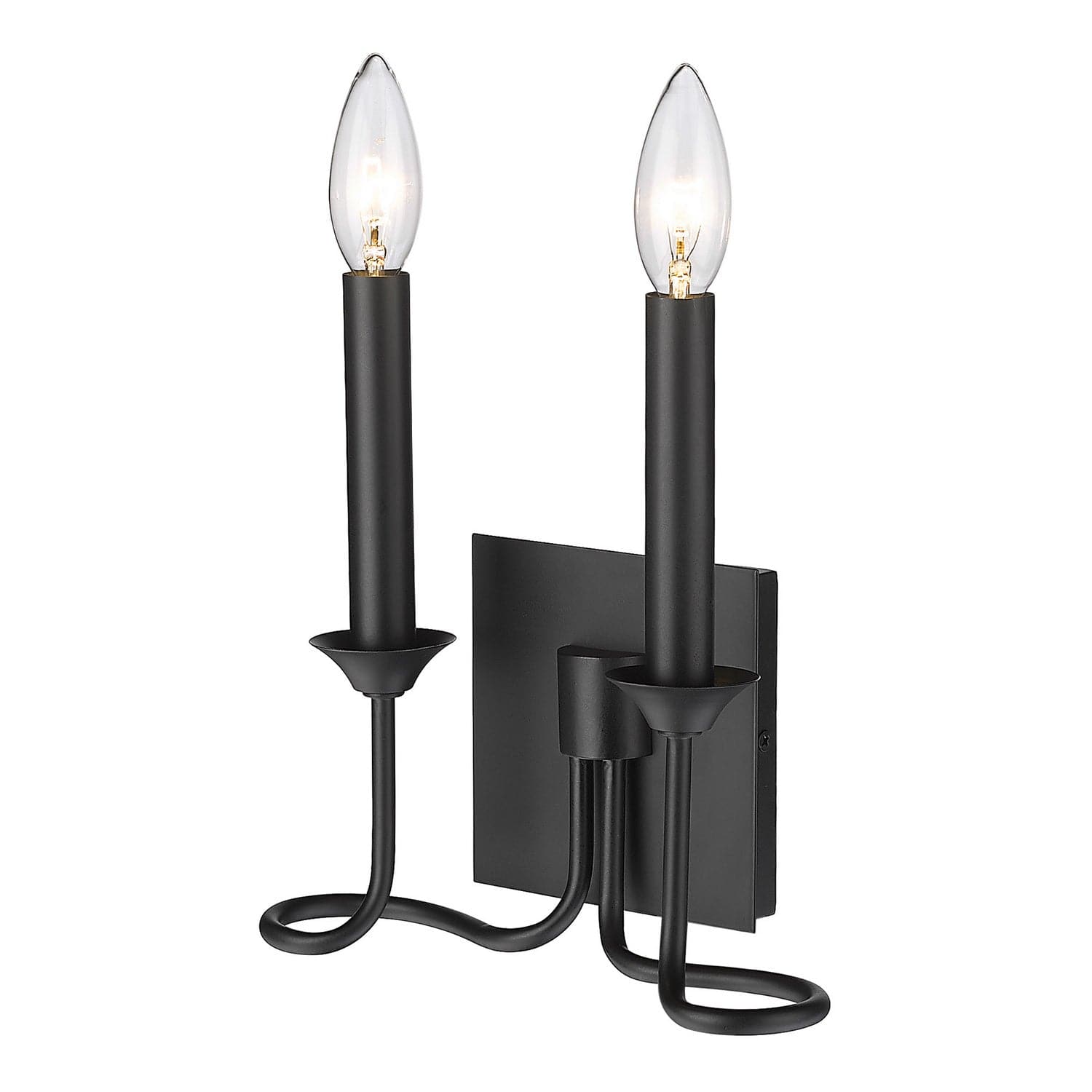 Golden - 3512-WSC BLK - Two Light Wall Sconce - Karson - Matte Black