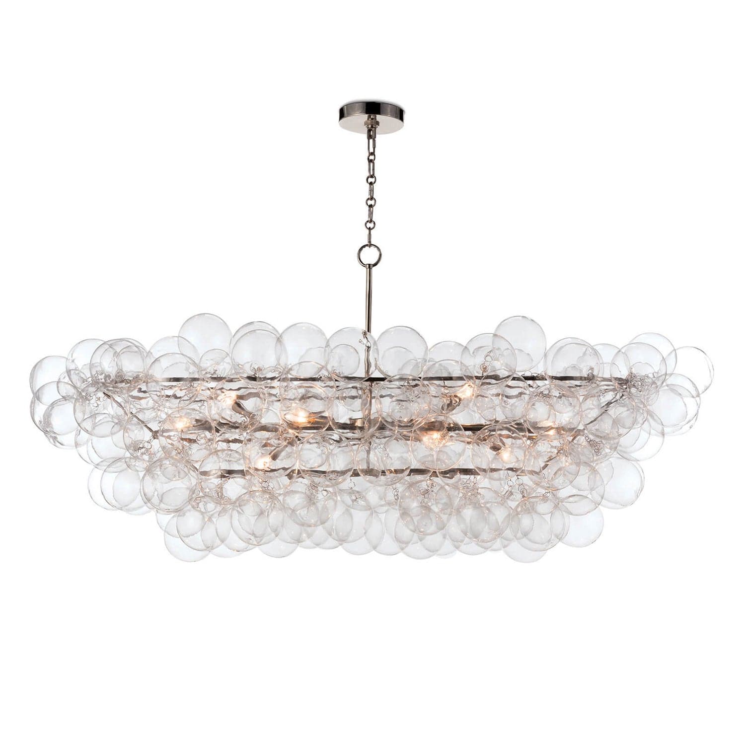 Regina Andrew - 16-1381CLR - Eight Light Chandelier - Bubbles - Brushed Nickel