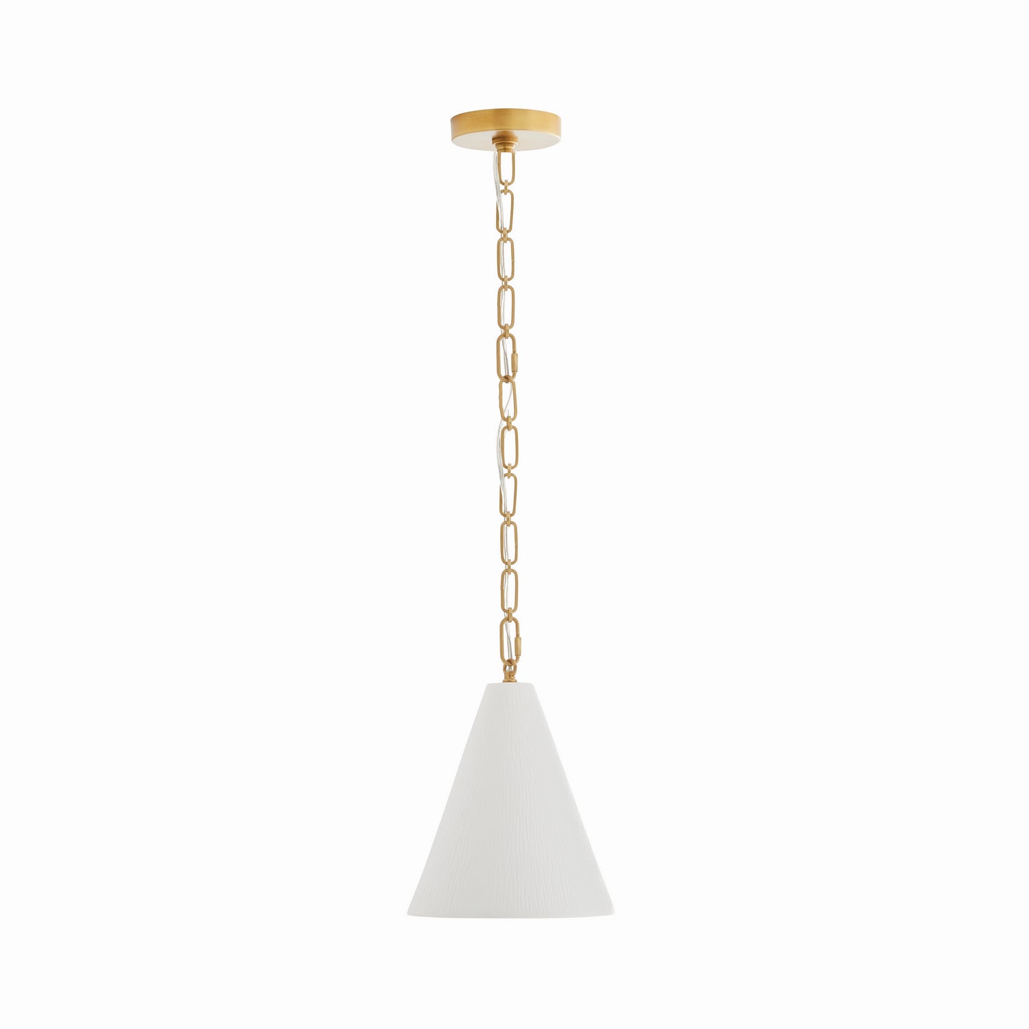 One Light Pendant from the Oakland collection in Matte Bone finish