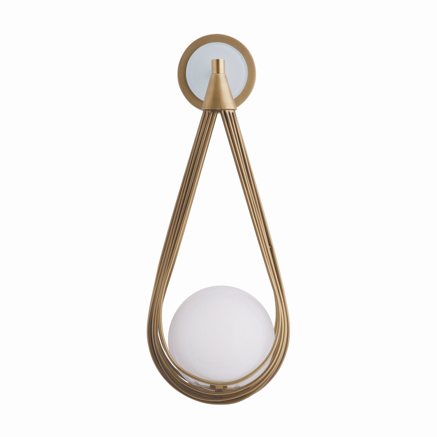 One Light Wall Sconce from the Ova collection in Antique Brass finish