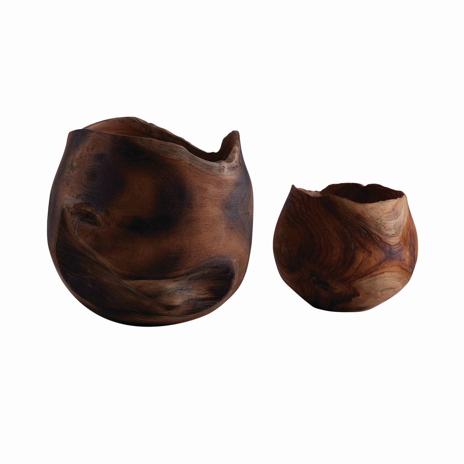 Arteriors - 5682 - Vases, Set of 2 - Obie - Burnt Natural