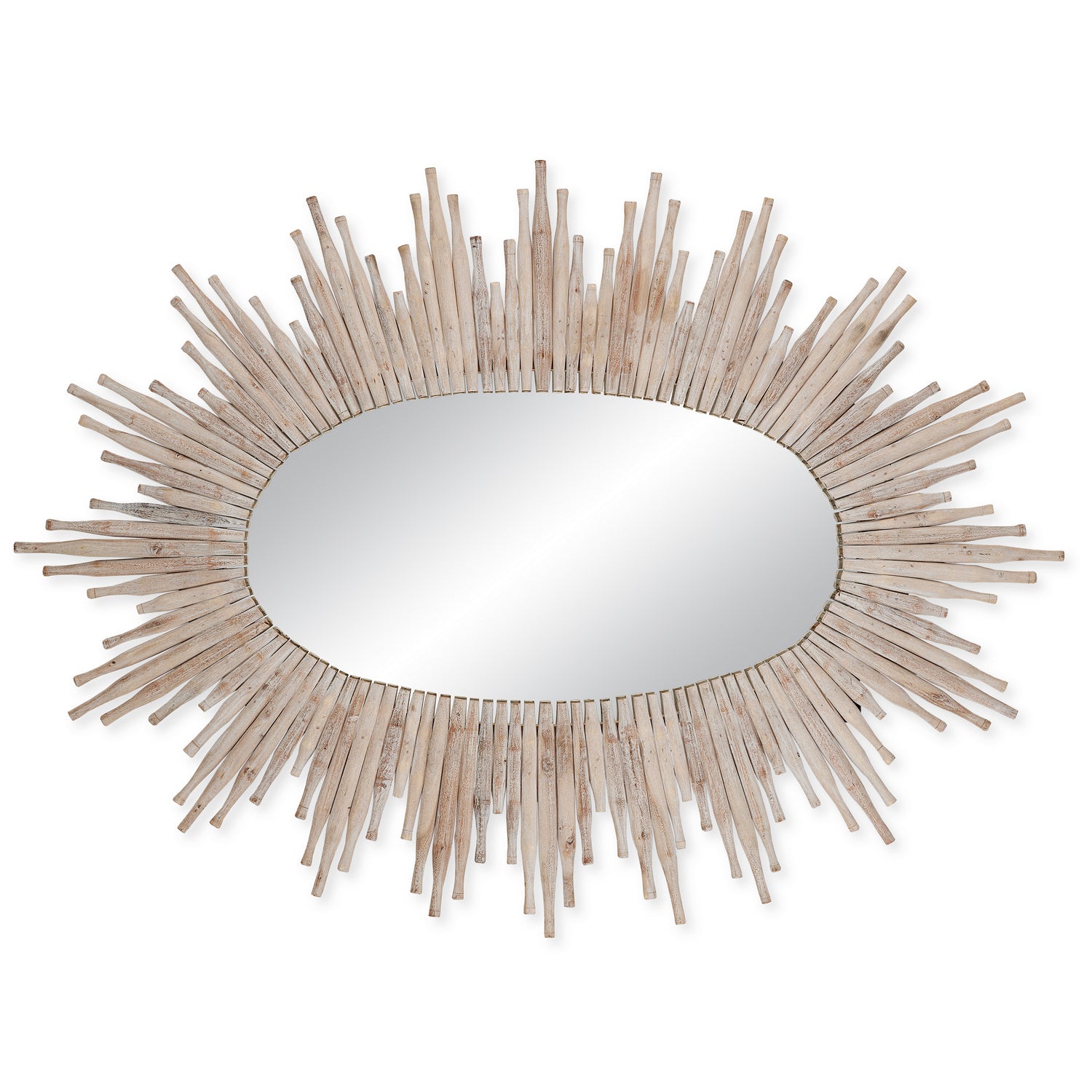 Mirror from the Chadee collection in Whitewash finish